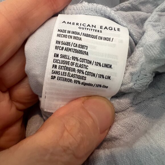 AE Smocked Bodice V-Neck Jumpsuit - Picture 6 of 6